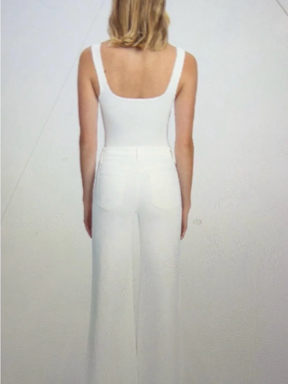 VERVET BY FLYING MONKEY White Wide-Leg High-Rise Jeans